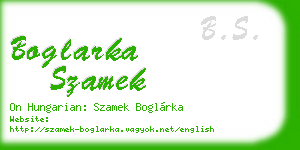 boglarka szamek business card