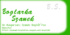 boglarka szamek business card